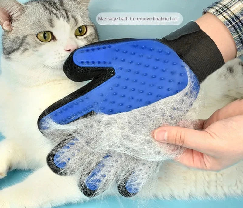 Silicone Gloves Cat Hair Brush and Removal, with Breathable Mesh - The Serene Cat