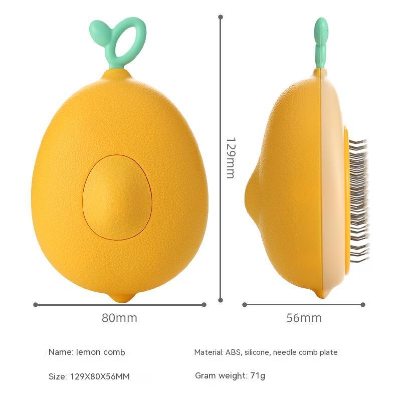 Funny, Easy-to-Clean Avocado or Lemon Cat Hair Brush. - The Serene Cat