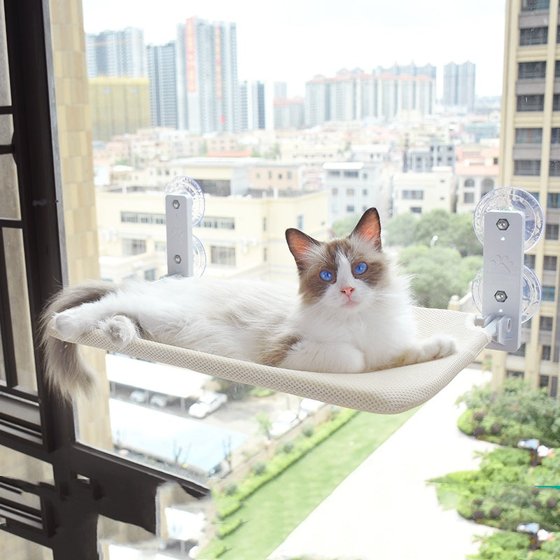 Window Glass Hammock for Observing Apartment Cats - The Serene Cat